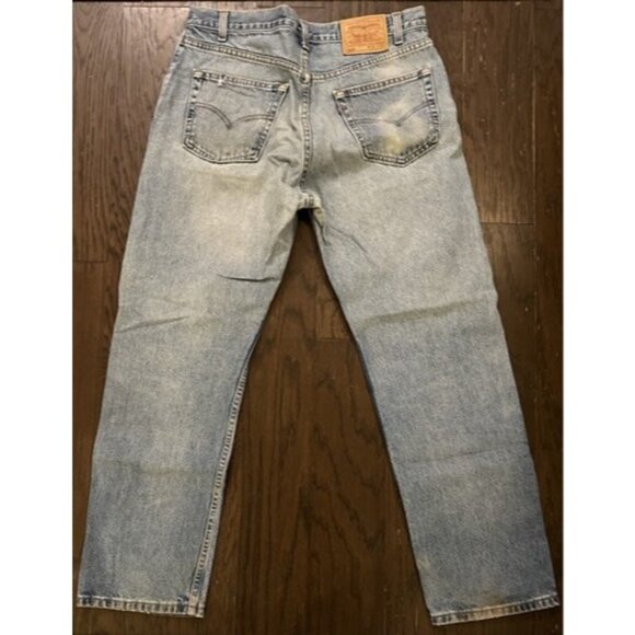 Vintage Worn Levi’s 505 Jeans 36x30 '99 Red Tab Y2K Straight Fit Fade Distressed - Picture 9 of 9